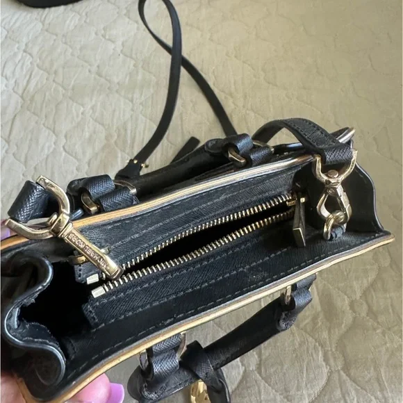 Michael Kors Black Mini Bag with Gold Accents - Picture 3 of 3